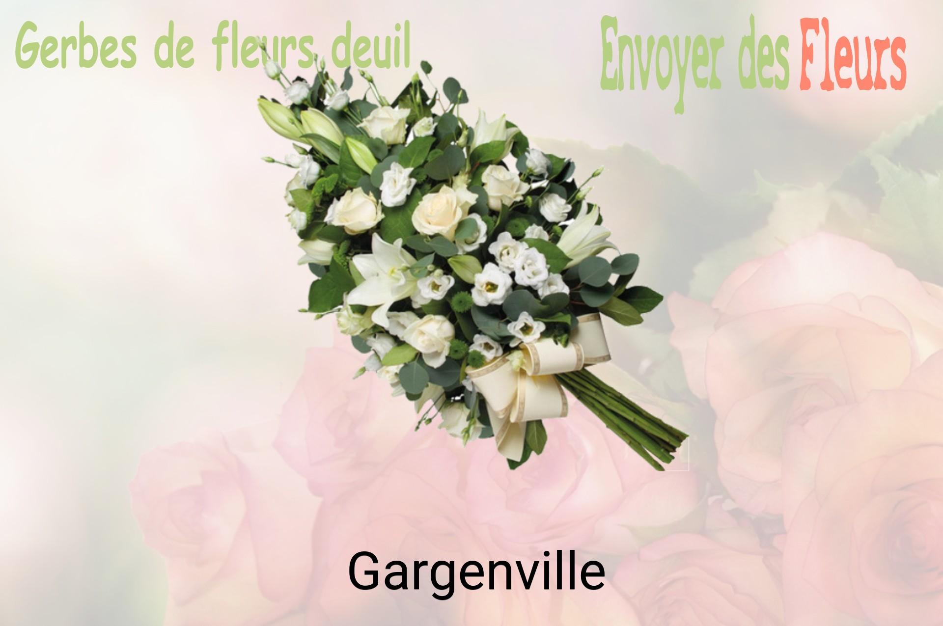Gerbe de fleurs de deuil livrée à Gargenville